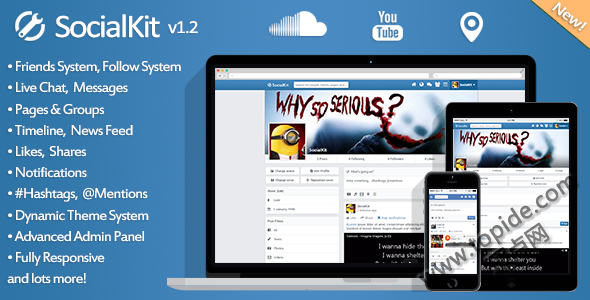 SocialKit v1.2.3 - Social Networking Platform -PHP社交网络平台源码[更新发布]