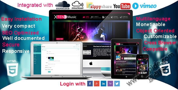 XTEND Music v2.0 – PHP DJ音乐程序