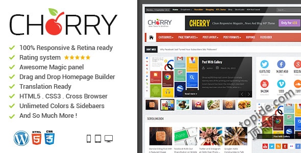 News Cherry v3.6.2 – 新闻 杂志博客WP主题