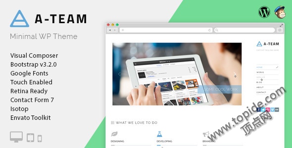 A-TEAM v1.0.0 – Minimal Personal Blogging WordPress Theme