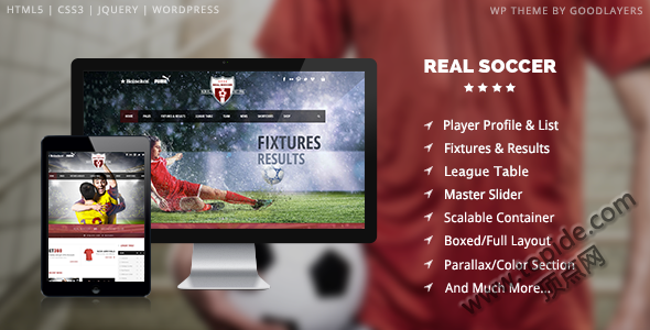 Real Soccer v1.05 – 实况足球 足球俱乐部WordPress商业主题