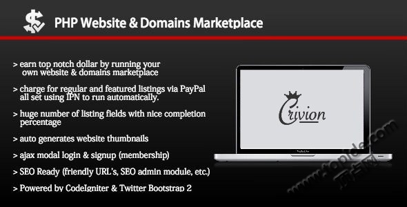 PHP Website and Domains Marketplace v1.5 - PHP网站和域名销售源码