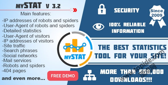 mySTAT  v.3.1 - 网站访客统计系统破解版