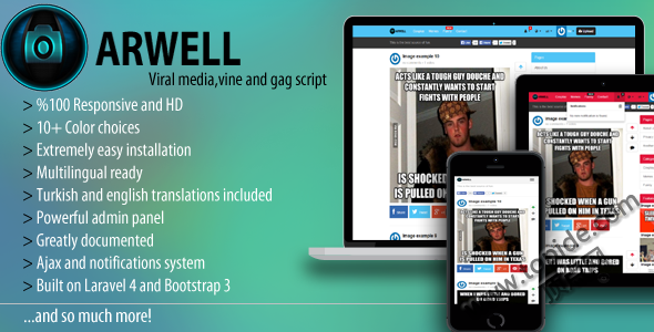 Arwell V1.6 - GAG图片视频分享程序