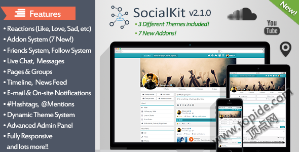 SocialKit v2.1.0 - PHP社交平台源码商业版