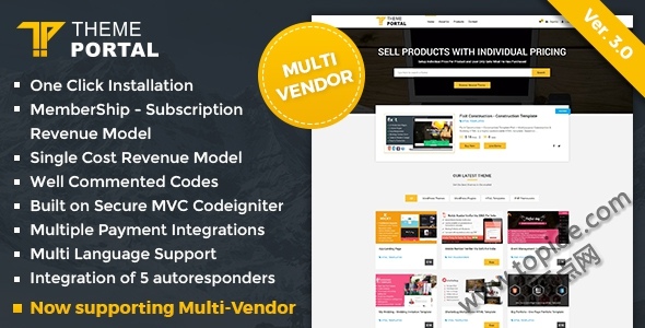 Theme Portal Marketplace v3.0 – 数字内容销售系统
