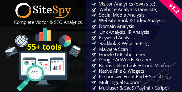 SiteSpy v3.2 – 多用户网站 SEO 分析源码