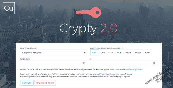 Crypty 2.0 - PHP版文件在线加密解密工具