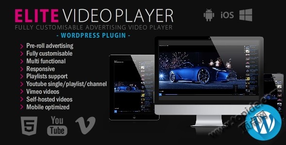 Elite Video Player v2.0.6 - WordPress视频HTML5播放插件