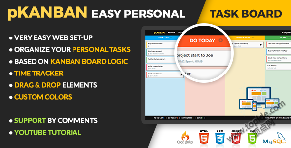 pKANBAN v1.3 - PHP私人在线任务管理器