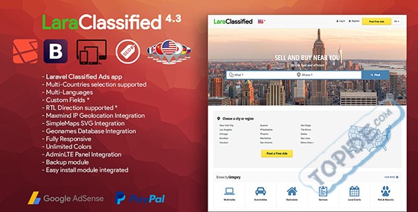 LaraClassified v4.3 - Geo 分类广告CMS