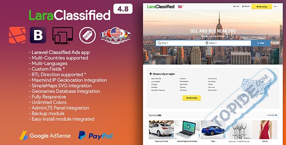 LaraClassified v4.6 - Geo 分类广告CMS