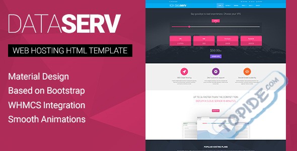 DataServ - html主机模板+whmcs模板