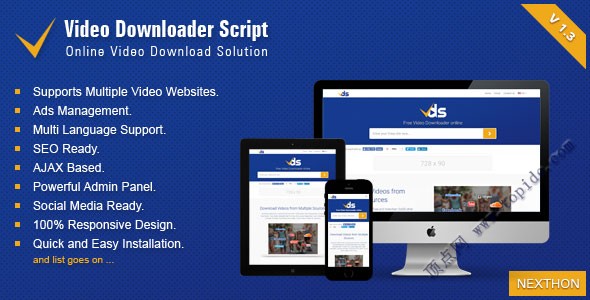 Video Downloader Script v1.3 - PHP在线视频下载程序