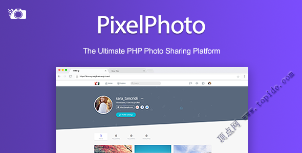 PixelPhoto v1.0.3 - PHP图片照片分享设计平台