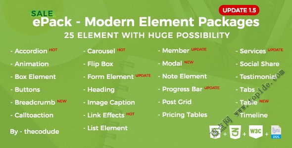 ePack v1.5 - 25 种 CSS3 元素包