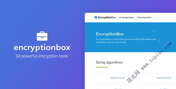 EncryptionBox - 68种算法在线工具