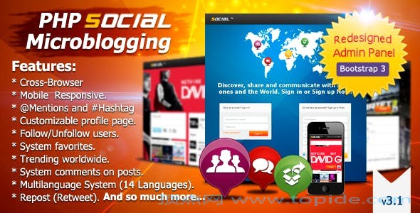 PHP Social Microblogging v3.1.1 - PHP社会化微博源码