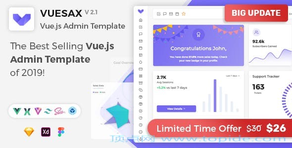 Vuesax Vuejs v2.1.0 - Vuejs 后台管理模板