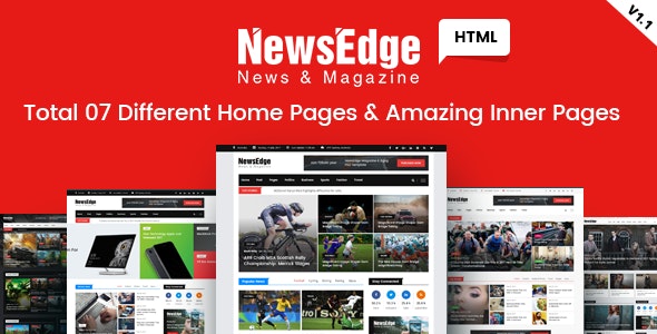NwsEdge v1.1 - 新闻 & 杂志类 HTML 模板