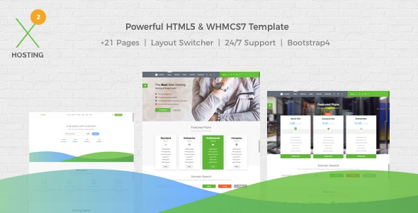 X-DATA - WHMCS7 & HTML5 主机模板