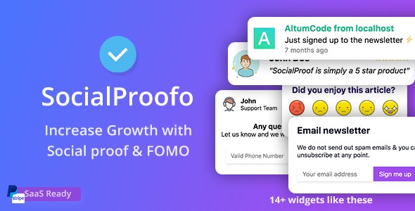 SocialProofo v7.1.0 - php在线社交信息推送系统