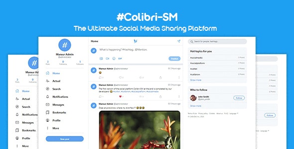 ColibriSM v1.2.0 - PHP仿推特社交源码