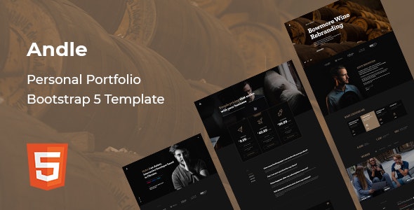 Andle v1.0 - 个人作品类Bootstrap 5 模板
