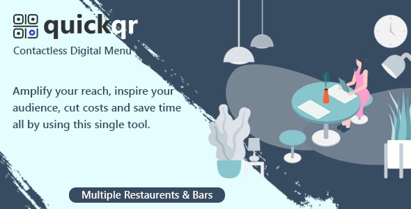 QuickQR-Saas v5.8 -PHP非接触式餐厅二维码菜单制作器