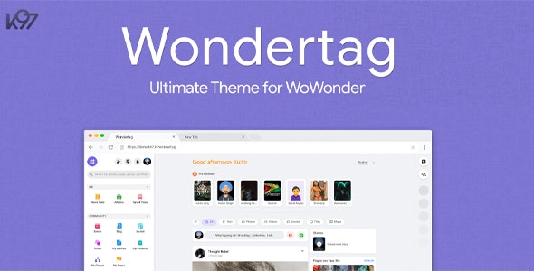 Wondertag v2.3.2 - WoWonder主题