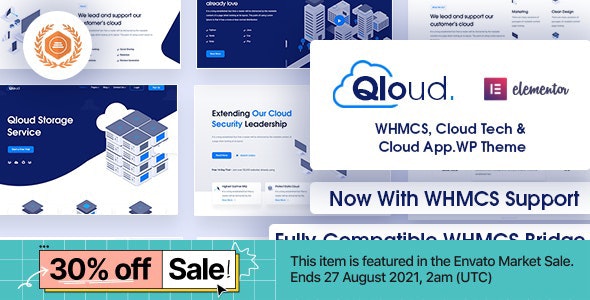 Qloud v2.5 - WHMCS, 云计算, 应用 & 服务器 WordPress 主题
