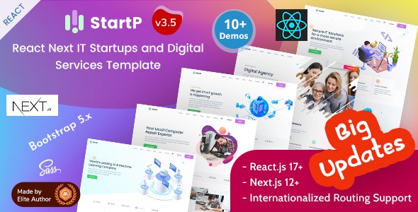 StartP v3.5 - React Next IT初创公司&互联网公司商业模板