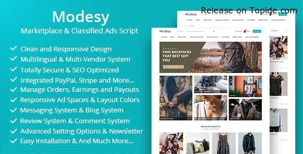 Modesy v2.0.1 - PHP在线商城和分类广告源码