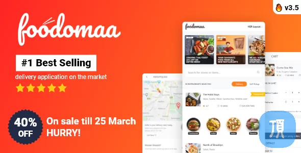 Foodomaa v3.5 - 多餐厅点餐、餐厅管理和配送应用