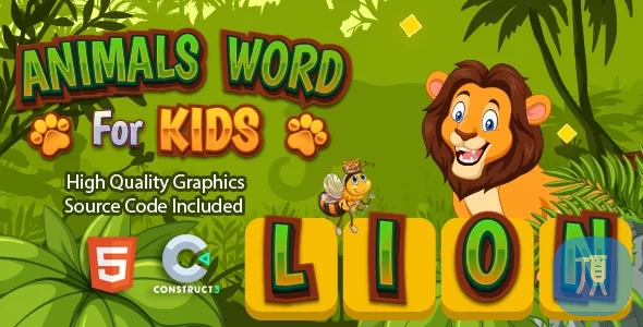 Animals Word for Kids v1.0 - 儿童看图识单词H5版源码