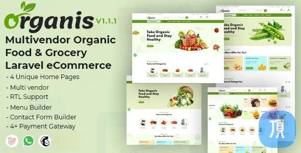 PHP有机蔬菜电子商务源码 Organis v1.0.0