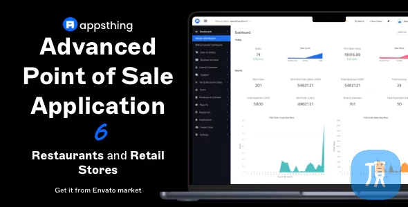 多店铺餐厅和零售销售点，结算和库存管理应用程序 Appsthing POS v6.0