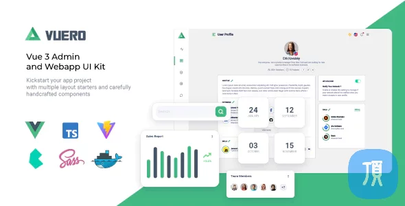VueJS 3 管理员和 Webapp UI 套件 Vuero v2.7.0