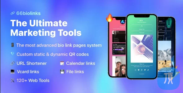 PHP 签名链接, 短网址 & 二维码生成器 66biolinks v41.0.0 扩展授权版
