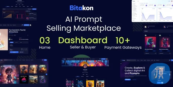 Bitakon v1.0.8 多卖家PHP AI Prompt 交易市场源码