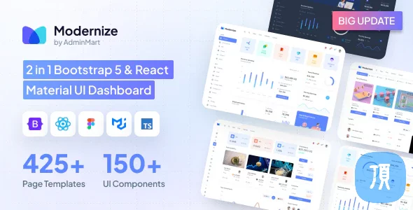 Modernize v3.0  Bootstrap 5 & React MUI Admin Dashboard