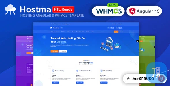 Hostma v1.0 - Hosting Angular & WHMCS Template