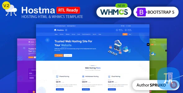 Hostma v2.0.0 – HTML & WHMCS 主机皮模板