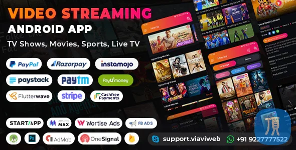 Video Streaming Portal 视频流媒体安卓应用（电视剧、电影、体育、视频流、直播电视）v1.4