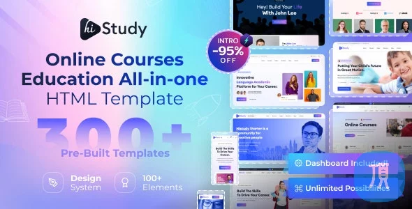 HiStudy v1.1.0 - 在线课程与教育培训模板