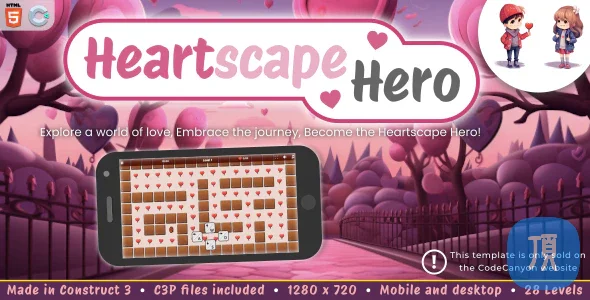Heartscape Hero v1.0 - HTML5 在线游戏源码