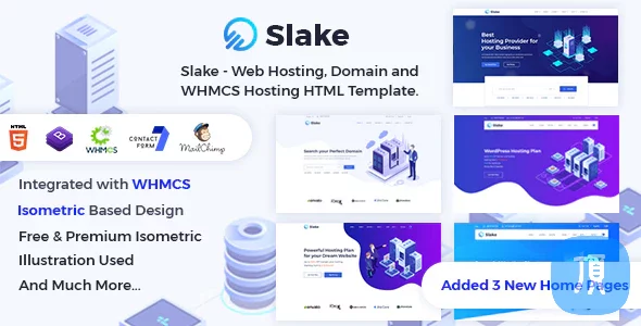 虚拟主机公司类HTML模板Slake