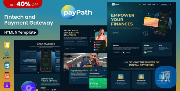 PayPath - 金融科技与在线支付网关HTML5模板