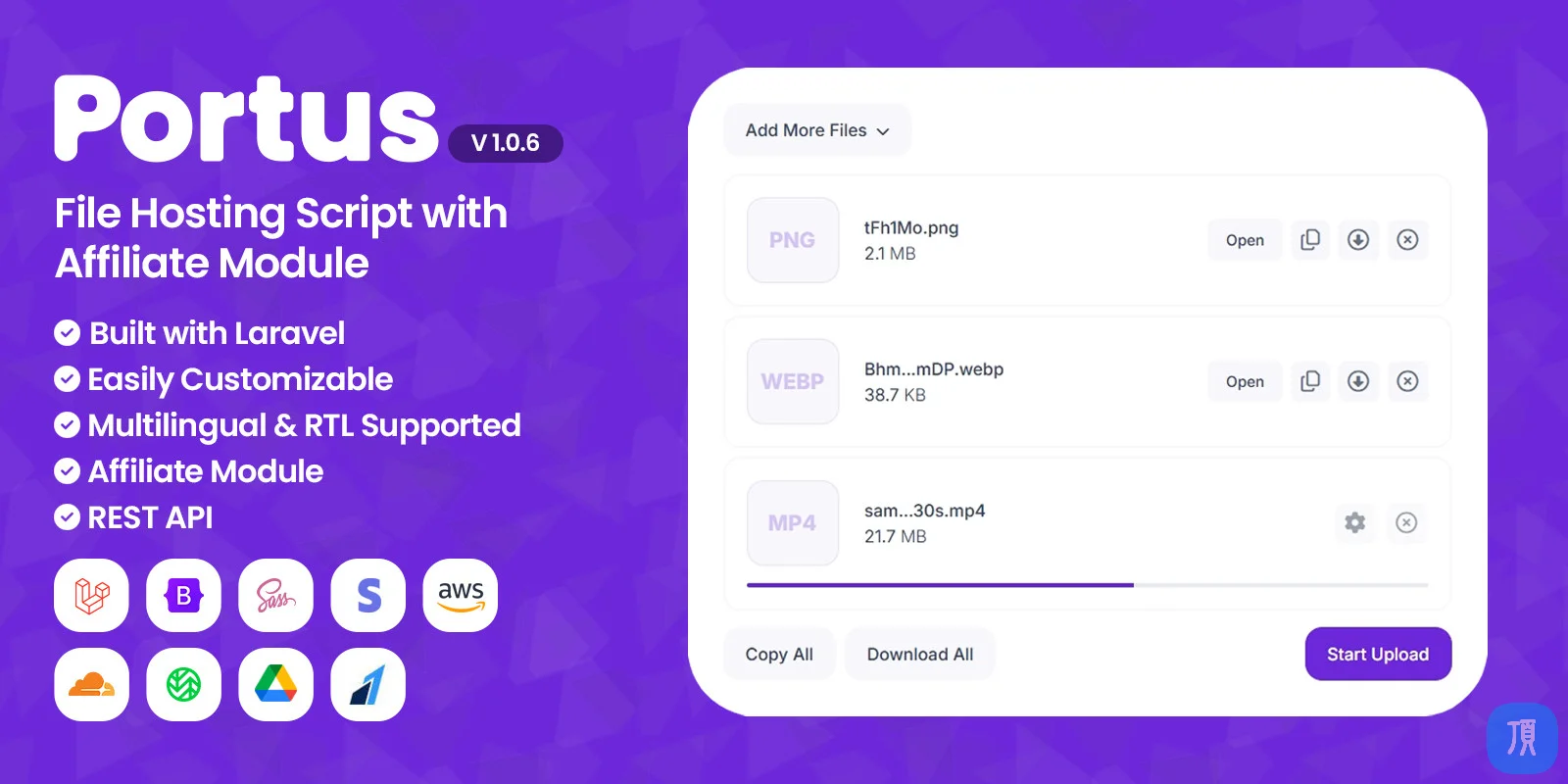 Portus v1.6 - 高级文件托管 PHP网盘